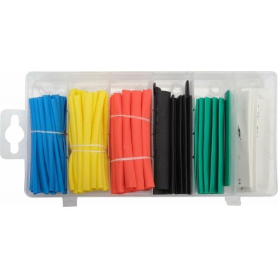 Кембрики термоусадні до t=125°C YATO : різних розмірів, 128 шт кольорових