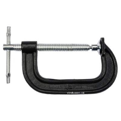 Струбцина з гвинтовим затиском "G" подібна VOREL; l= 100 мм