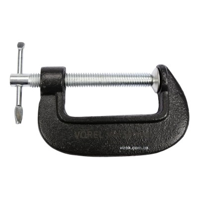 Струбцина з гвинтовим затиском "G" подібна VOREL; l= 50 мм