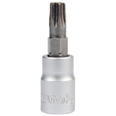 Головка торцева з насадкою "TORX" YATO : квадрат 1/2", Т8, L= 37 мм. Nm= 3,9 [10/100]